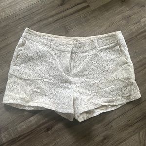 LOFT Cream Lace Shorts
